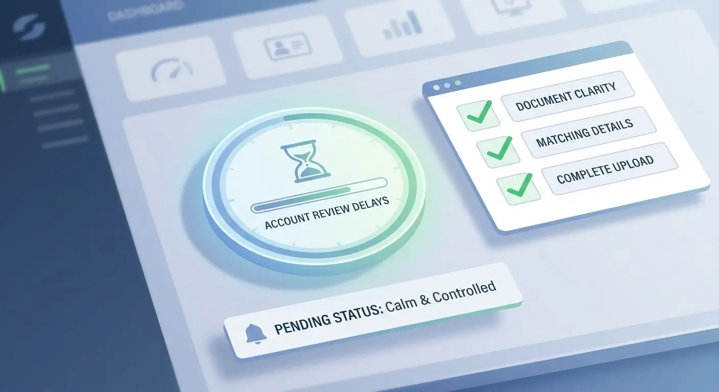 Timer and checklist showing factors that affect verification speed