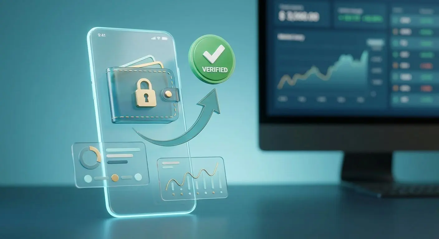 Digital wallet and verified status linked to withdrawals