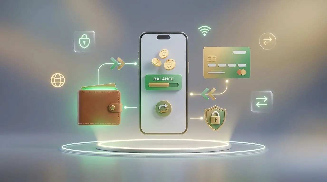 Secure online withdrawal process with wallet and card