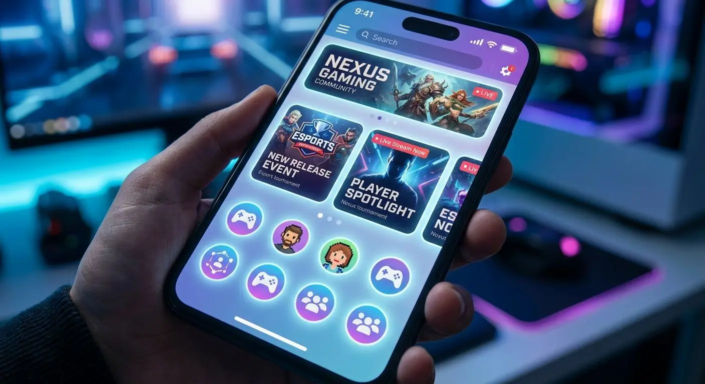 Mobile Social Channels and Updates Smartphone with social media icons for mobile brand updates