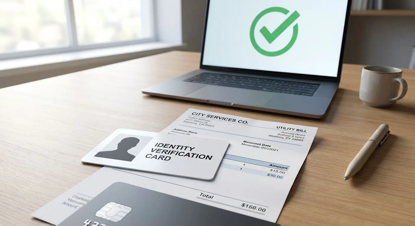 Documents and verified status screen for account checks
